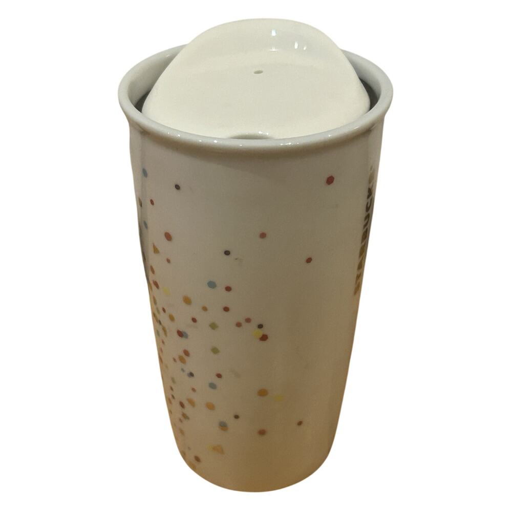 Starbucks Best Day Ever Confetti Ceramic 10 oz Tumbler